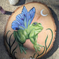 Froggerfly Acrylic Painting on Wood Slice